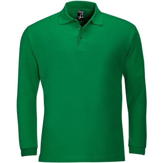 SOLS Heren-Winter II Poloshirt met lange mouwen van Piqué katoen (Kelly) - Image 1