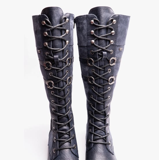 Rieker 94732-14 Womens Knee High Boots Blue