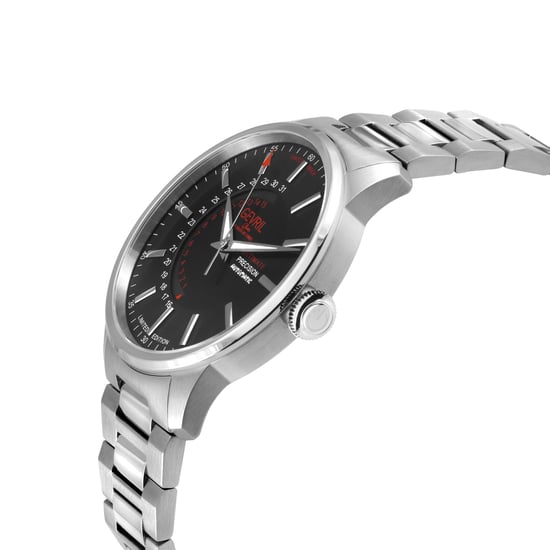 Gevril Men's Guggenheim Automatic 316L Stainless Steel Black Dial, 316L Stainless Steel Satin and Polished Bracelet. - Image 3