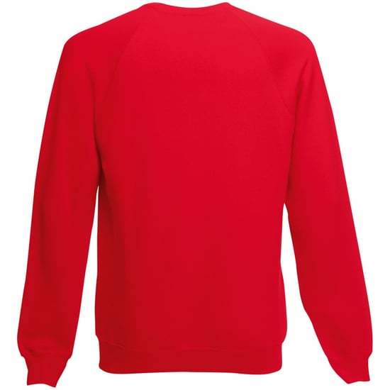 Fruit Of The Loom Heren Raglan Mouwen Belcoro® Sweatshirt (Rood) - Image 2