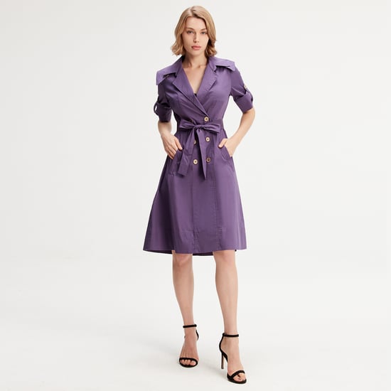 Katoenen trench-coat jurk - Image 2