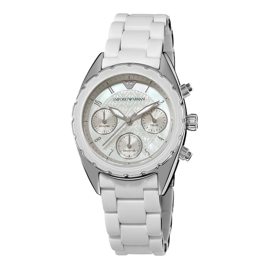 Emporio Armani Ladies Watch Quartz silver white - Image 1