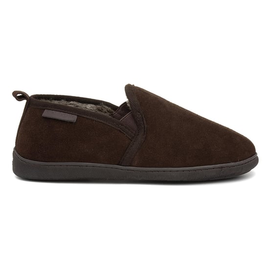 Hush Puppies Mens Arnold Slip On Leather Slipper (Brown) - Image 4