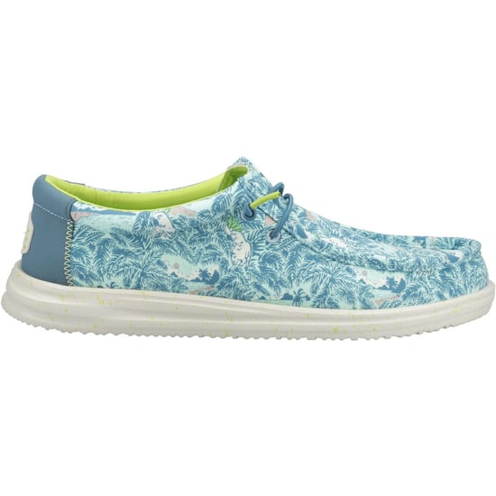 HEYDUDE Wally H2O Tropical Nylon Men's Blue Tropical Boat Shoes - Image 5