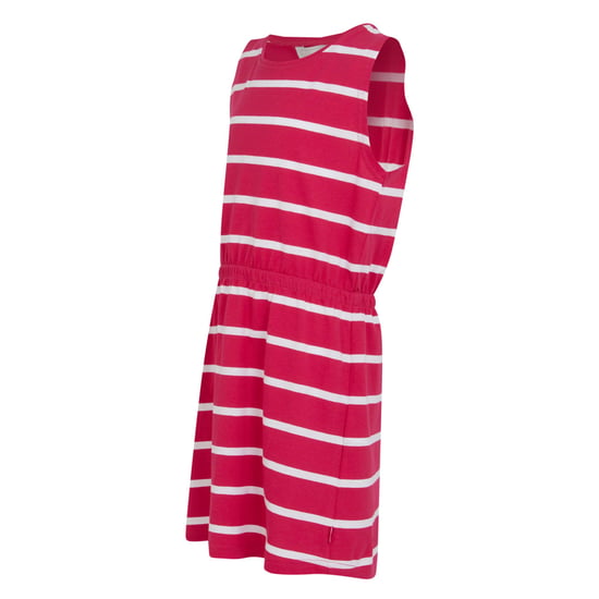Regatta Girls Beylina Stripe Dress (Pink Potion/White)