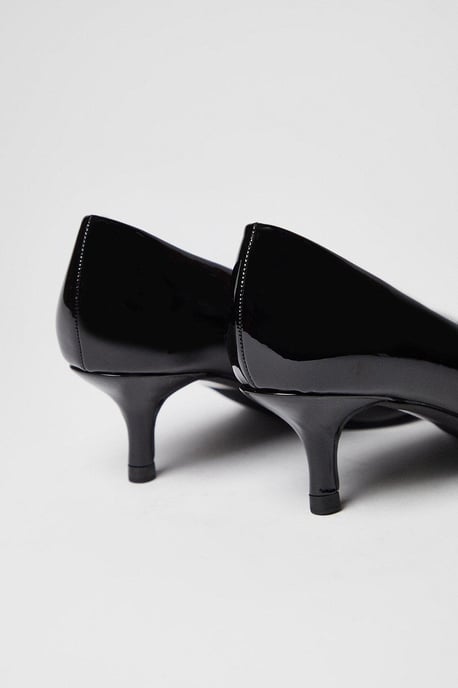 Wide Fit Dove Kitten Heel Court Shoes - Image 4