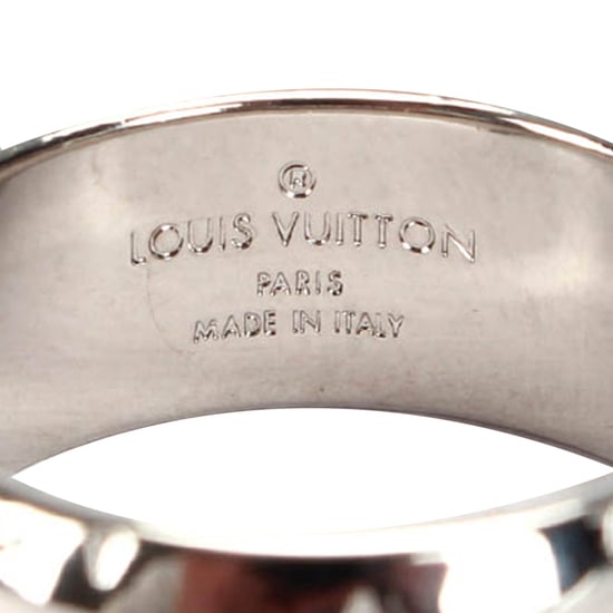 Vintage Louis Vuitton Monogram Pendant Necklace Silver - Image 5