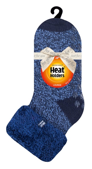 Fluffiga sängstrumpor för barn | Värmehållare | Varma mysiga termosockor för pojkar och flickor - Marinblå - Image 2