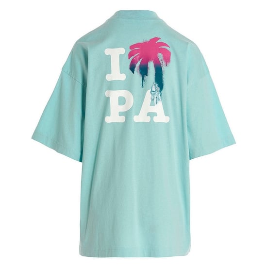 Palm Angels I Love PA Logo Light Blue T-Shirt
