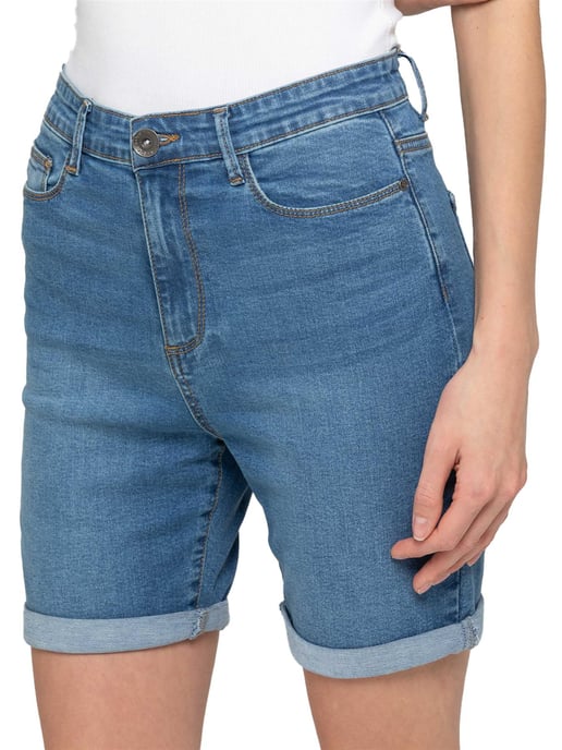 Enzo | Dames Skinny Denim Shorts - Image 3
