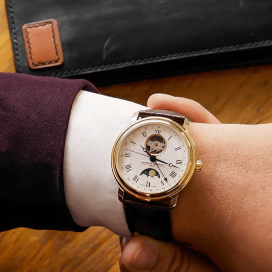 Frédérique Constant Heart Beat Moonphase Men's Brown Watch FC-335MC4P5