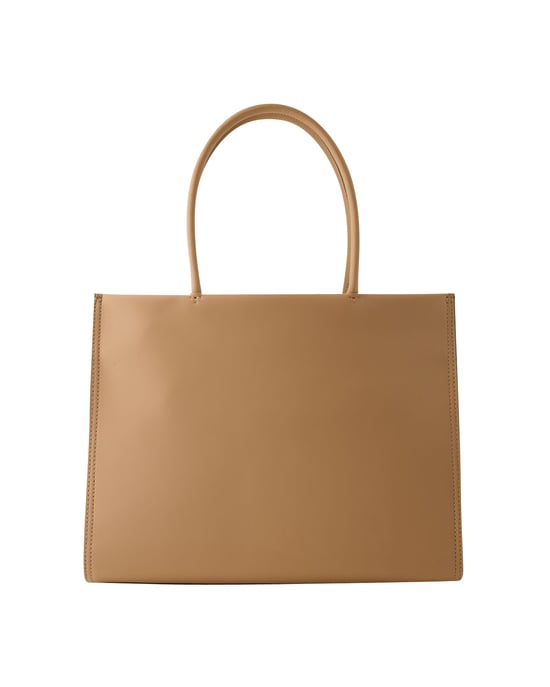 Small Ella Shopper Bag - Tory Burch - Synthetic - Light Sand - Image 3