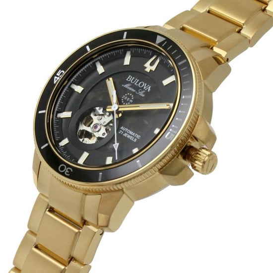 Bulova Marine Star Heren Gouden Horloge 97A174 - Image 3