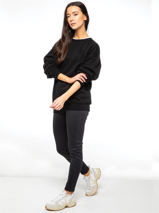 Enzo Ladies Embriodered Oversized Sweatshirt