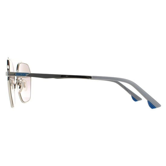 Police Aviator Mens Shiny Palladium Smoke Silver Mirror SPL771 Vibe 2