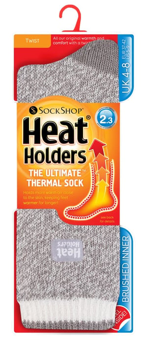 Heat Holders - Ladies Patterned Winter Warm Thermal Socks 4-8 UK - Image 2