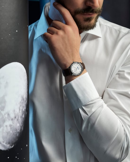Frédérique Constant Moneta Moonphase Unisex Horloge Bruin FC-206S3S6 - Image 5