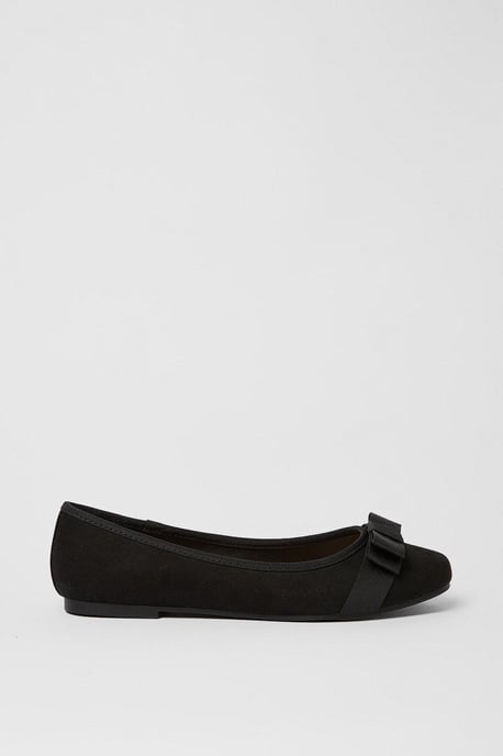 Wide Fit Paris Bow Detail Ballet Pumps - Image 2
