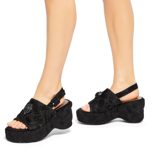 Kurt Geiger London Suede Kensington Wedge Sling Heels