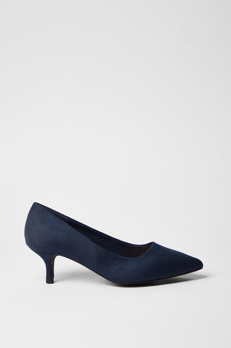 Wide Fit Dove Kitten Heel Court Shoes - Image 2