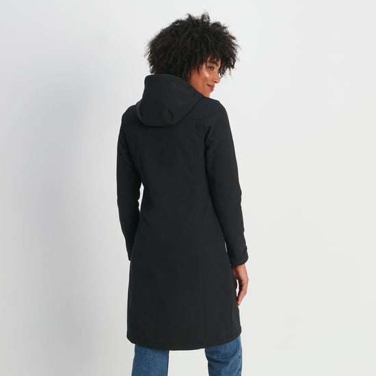 Marina Womens Extra Long Softshell Jacket Black