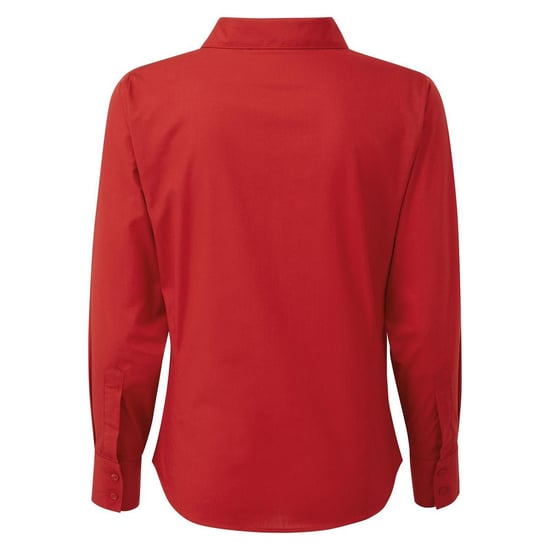 Premier Dames/Dames Shirt Met Lange Mouwen (Rood) - Image 2