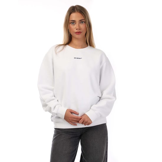Women's Off White Tie Dye Arrow Regular Crewneck Sweatshirt in White - Image 1