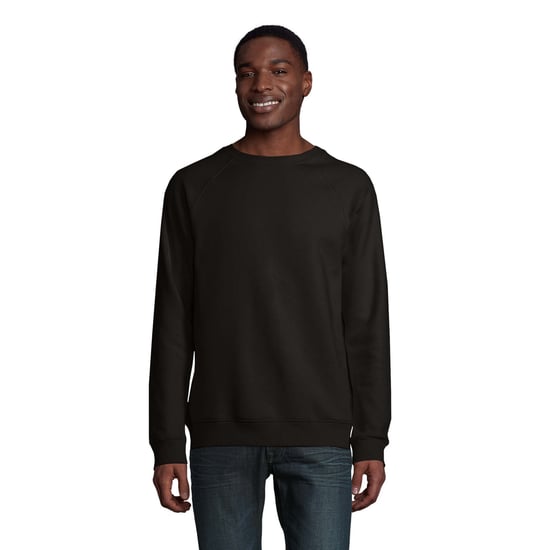 SOLS Unisex Adult Space Organic Raglan Sweatshirt (Black)