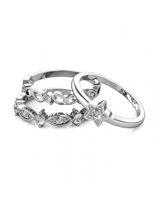 Solar Ring - Silver och kristall - Image 1