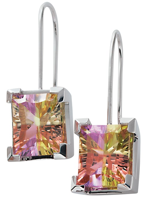 Orphelia Dames 925 Sterling Zilveren Dangle Oorbellen - Zilver CC-46 - Image 1