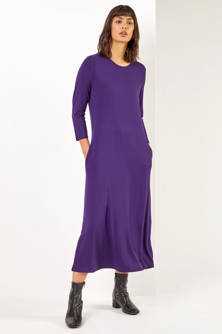 Pocket Jersey Midi Dress