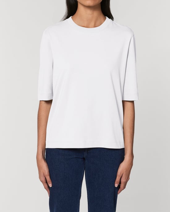 Bandham Women's Boxy Heavy T-Shirt in White