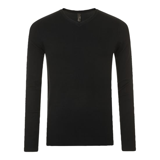 SOLS Mens Glory V Neck Sweater (Black) - Image 1