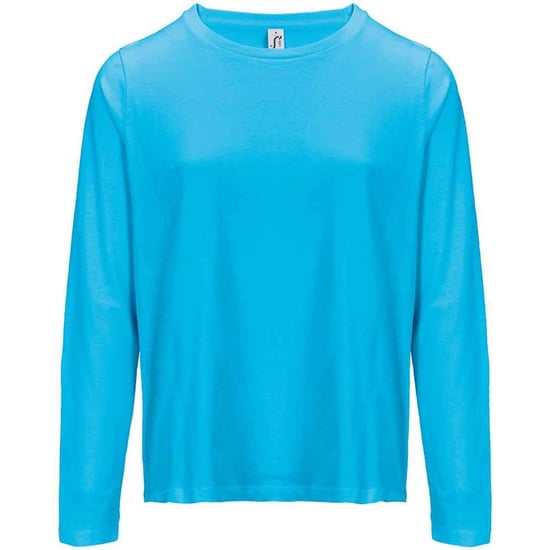 SOLS Dames/Dames Monarch T-shirt met lange mouwen (Aqua) - Image 1