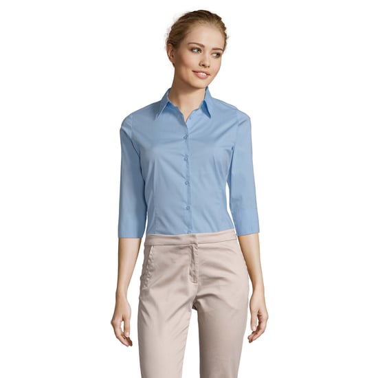SOLS Dames/Dames Stretch 3/4 Mouwen Blouse (Heldere lucht) - Image 1