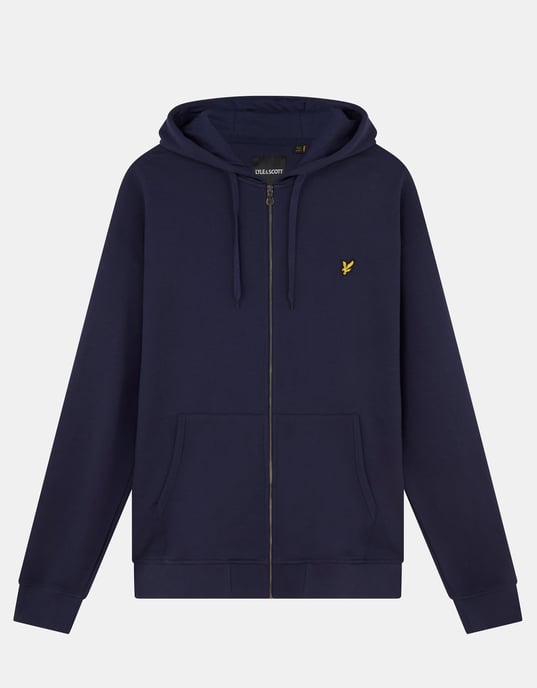 Lyle & Scott hoodie met rits in marineblauw - Image 5