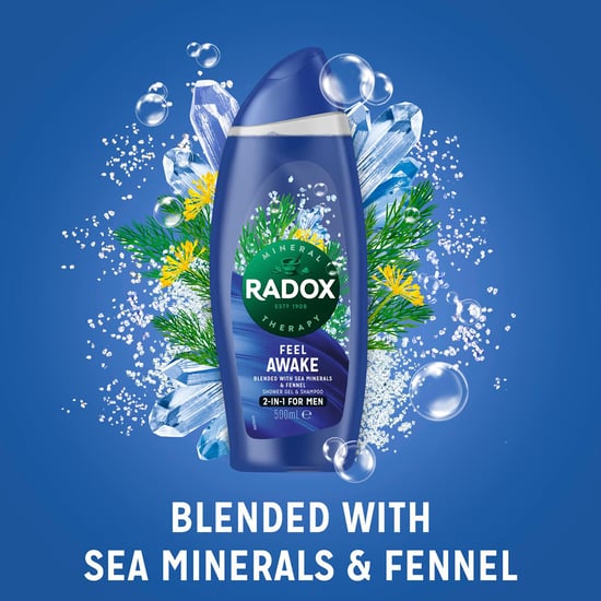 Radox for Men 2 in 1 Shower gel and Shampoo Fennel and Sea Minerals 6x 500ml
