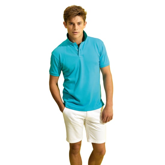 Asquith & Fox Heren Super Smooth Knit Polo Shirt (Turquoise) - Image 2