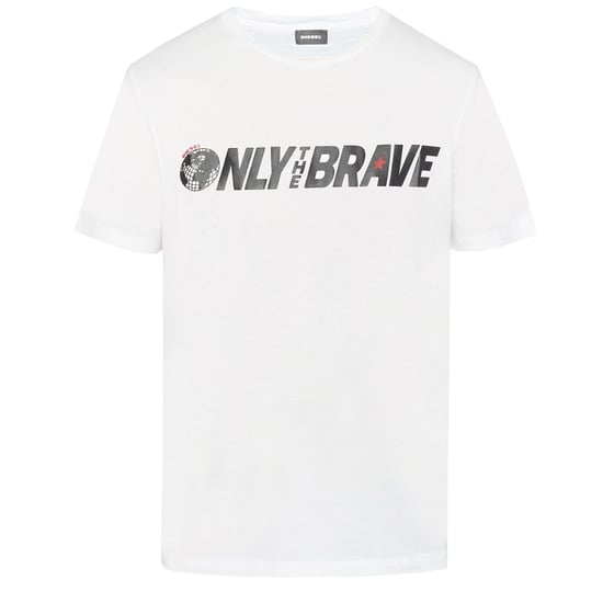 Diesel T-Just-SV Only The Brave Logo Witte T-Shirt - Image 1