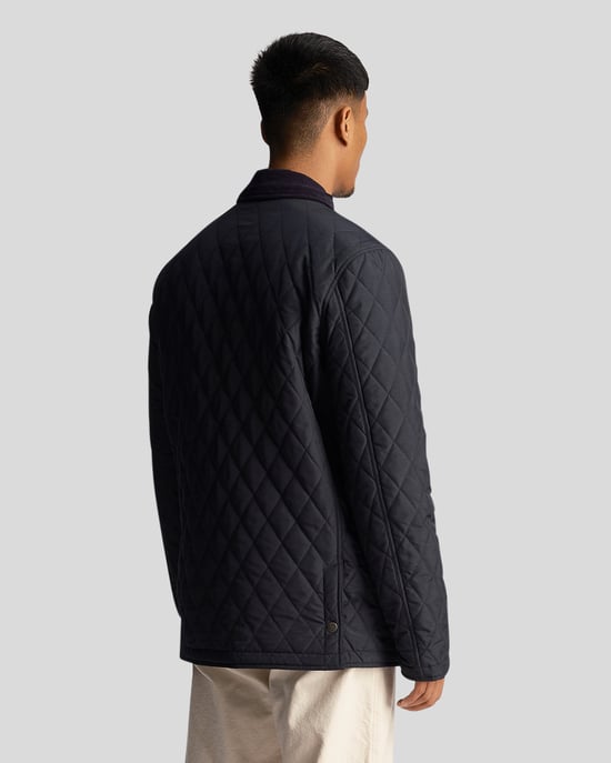 Lyle & Scott quiltad jacka för män i marinblått - Image 2