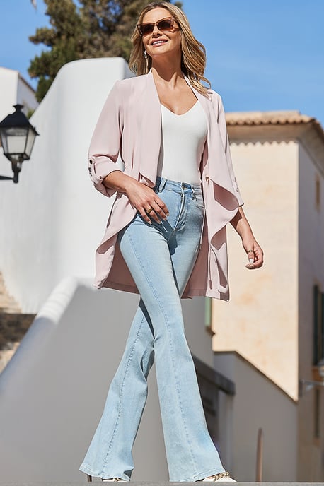 Pink Waterfall Duster Jacket