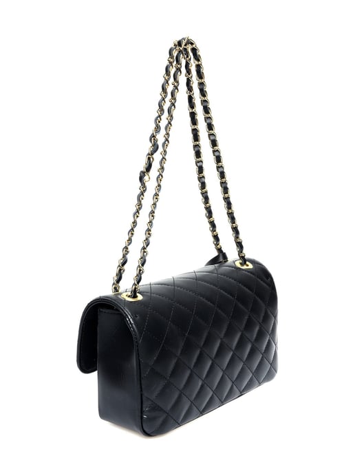 Isabella Rhea  Black Leather Bag