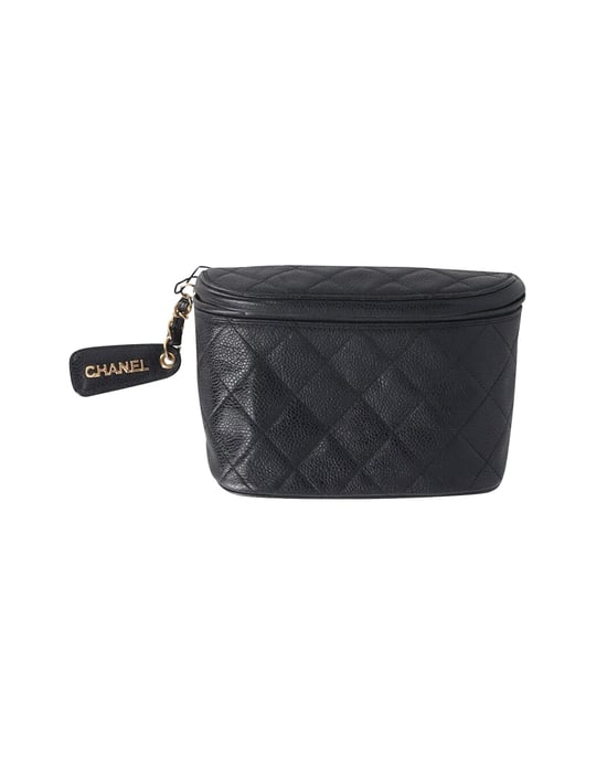 Chanel Vintage Belt Bag in Black Caviar Leather - Image 1