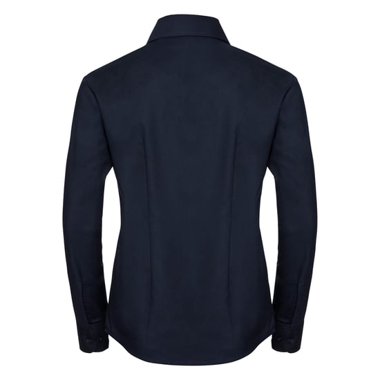 Russell Collectie Dames/Dames Lange Mouw Easy Care Oxford Shirt (Heldere marine) - Image 2
