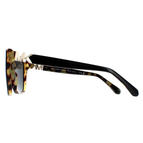 Michael Kors Square Womens Bi Layer Black and Amber Tortoise Dark Grey MK2201 Malia