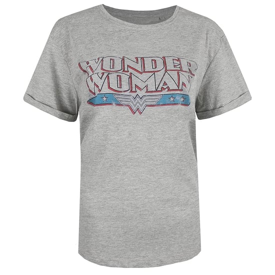 DC Comics Wonder Woman Retro Womens Grey T-Shirt - Image 1