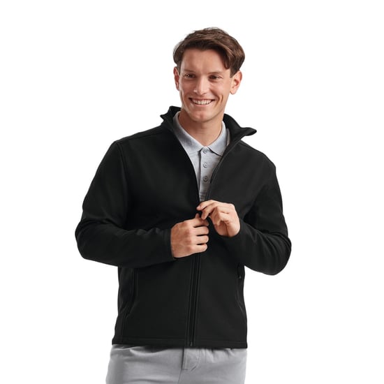 Russell Mens Essential Soft Shell Jacket (Black) - Image 2