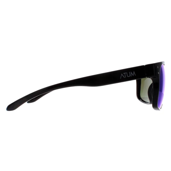 Atum Rectangle Mens Shiny Black Blue Mirror Waterhouse