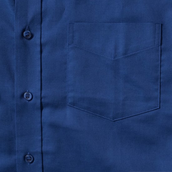 Russell Collection Mens Short Sleeve Easy Care Oxford Shirt (Bright Royal) - Image 3