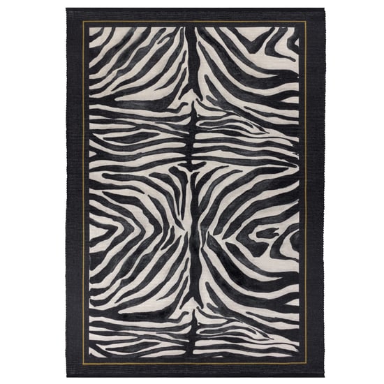 Paoletti Leopardis Zebra Printed Indoor/Outdoor Rug - Image 1